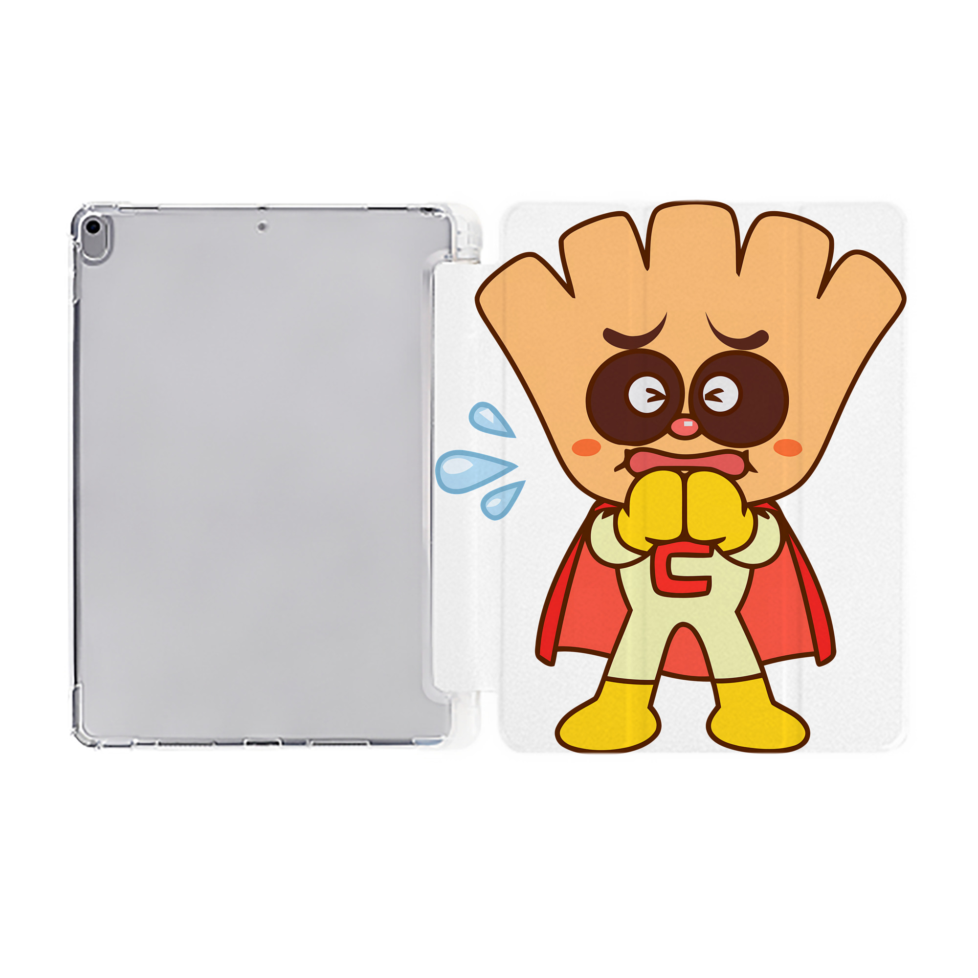 （画像用） アンパンマン Anpanman IPad ケース ペン収納付き 三つ折りスタンド PUレザー×シリコン 対応機種9.5/10.5/10.9インチ
